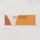 MODERN ABSTRACT TERRACOTTA RED ART STUD DISPLAY MINI BUSINESS CARD (Front)