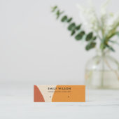 MODERN ABSTRACT TERRACOTTA RED ART STUD DISPLAY MINI BUSINESS CARD (Standing Front)