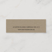 MODERN ABSTRACT TERRACOTTA RED ART STUD DISPLAY MINI BUSINESS CARD (Back)