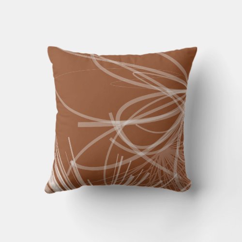 Modern Abstract Terracotta Throw Pillow
