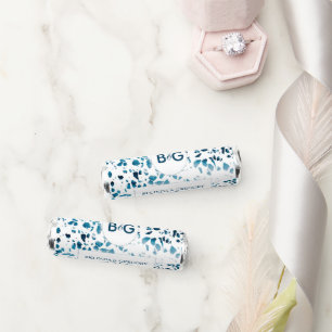 Modern Abstract Terrazzo Mosaic Blue Wedding Breath Savers® Mints