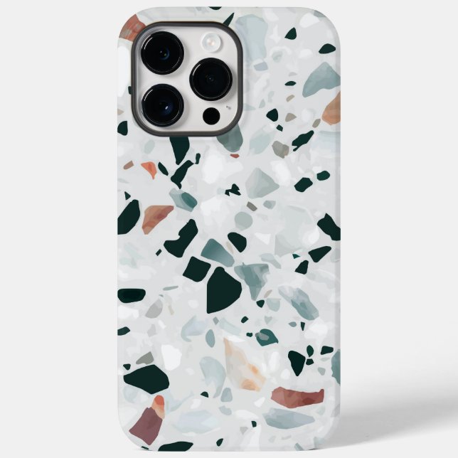 Modern Abstract Terrazzo Pattern Case-Mate iPhone Case (Back)