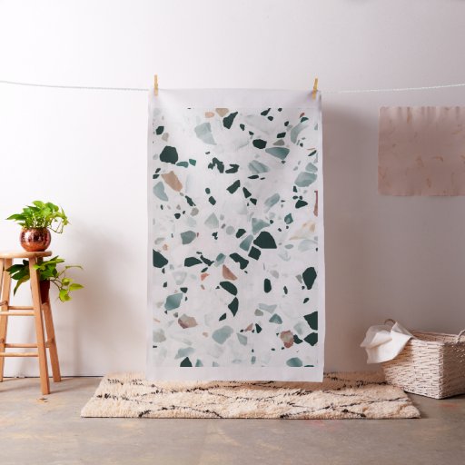 Modern Abstract Terrazzo Pattern Fabric