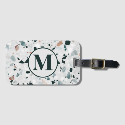 Modern Abstract Terrazzo Pattern Luggage Tag