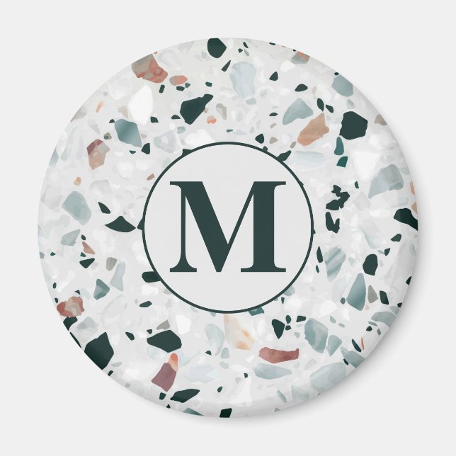 Modern Abstract Terrazzo Pattern Magnet (Front)