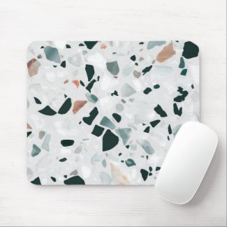 Modern Abstract Terrazzo Pattern Mouse Pad