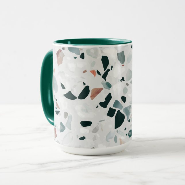 Modern Abstract Terrazzo Pattern Mug (Front Left)