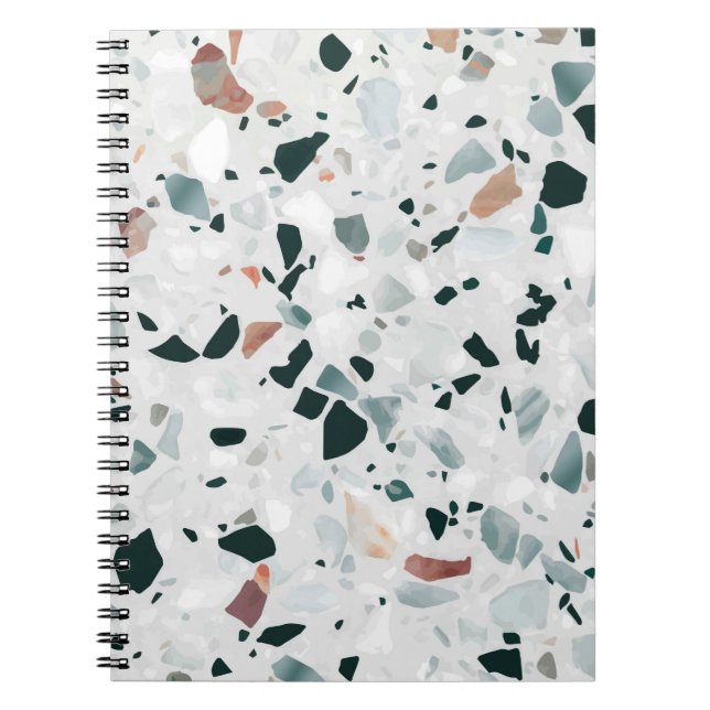 Modern Abstract Terrazzo Pattern Notebook (Front)
