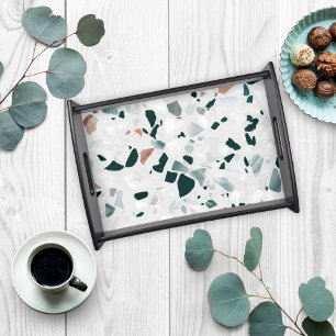 Modern Abstract Terrazzo Pattern Serving Tray