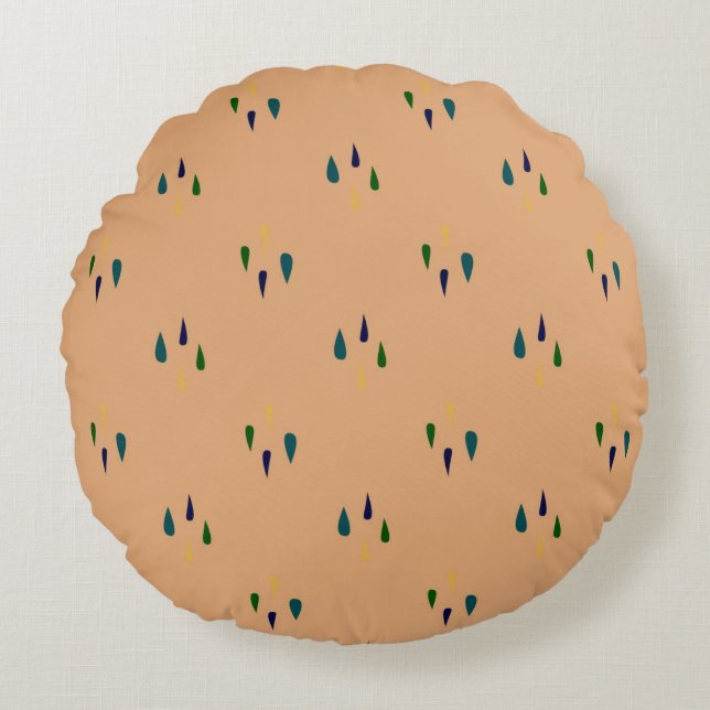 Modern Abstract Texture design Round Pillow (Front)
