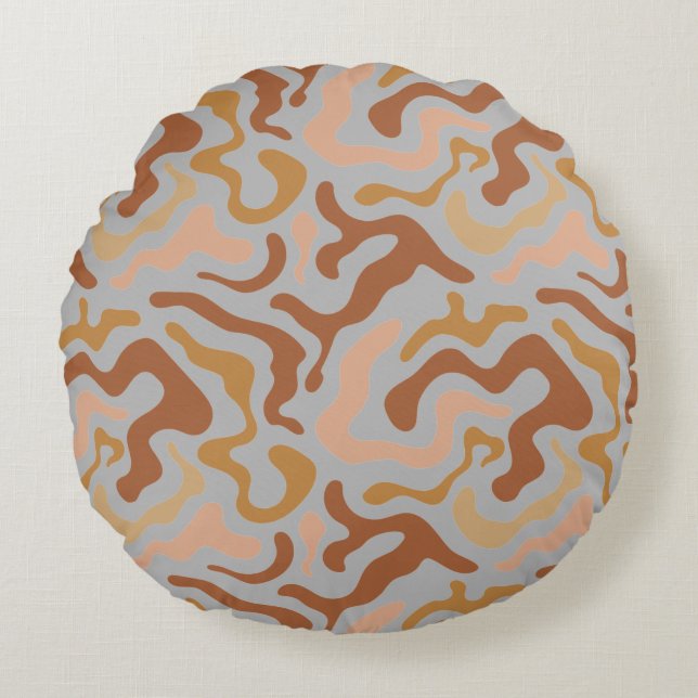 Modern Abstract Texture design Round Pillow (Front)