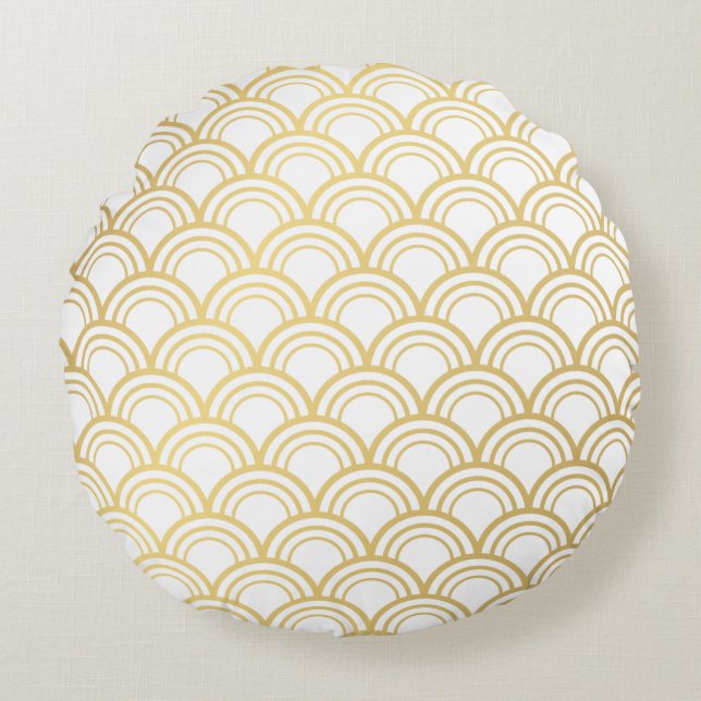 Modern Abstract Texture design Round Pillow (Front)