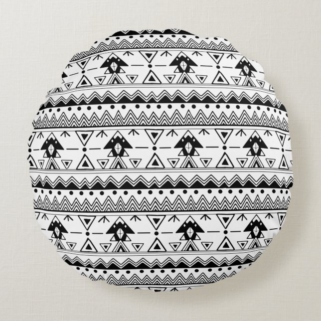 Modern Abstract Texture design Round Pillow (Front)