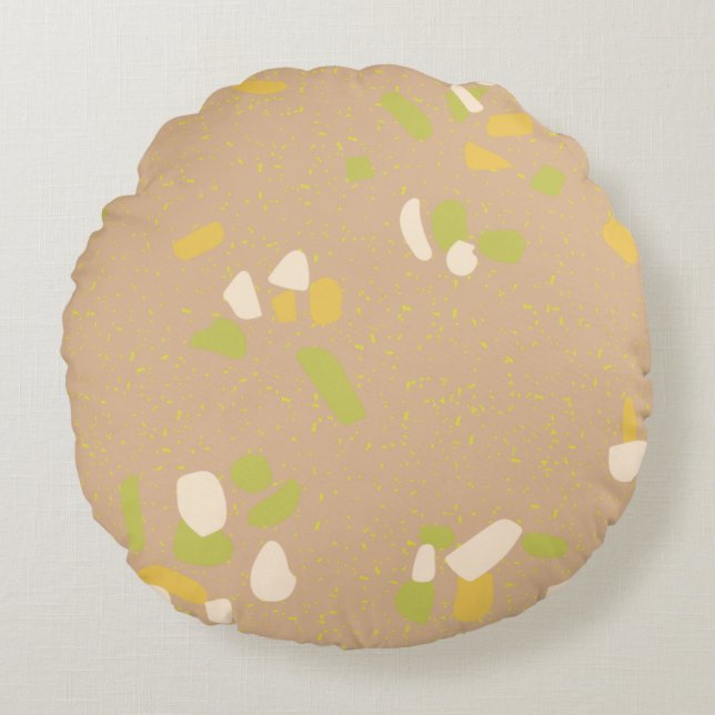Modern Abstract Texture design Round Pillow (Front)