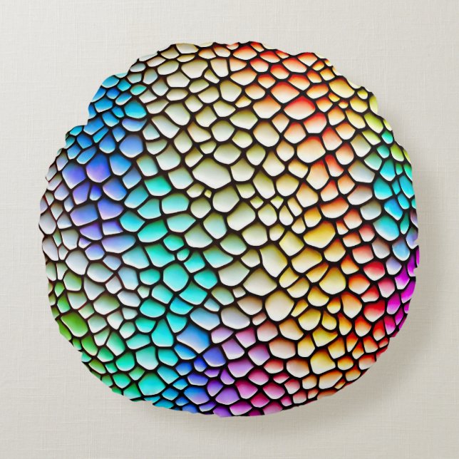 Modern Abstract Texture design Round Pillow (Front)