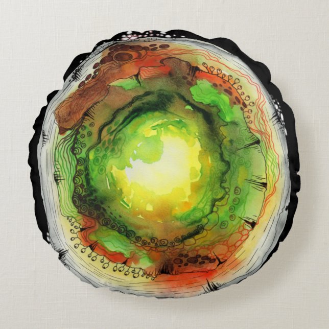 Modern Abstract Texture design  Round Pillow (Front)