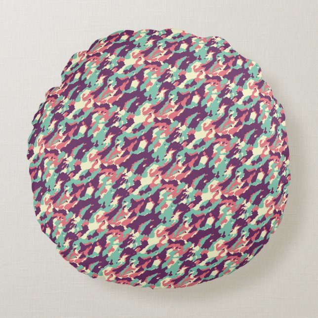 Modern Abstract Texture design Round Pillow (Front)