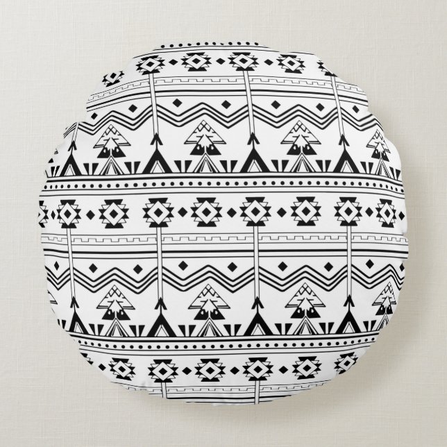 Modern Abstract Texture design Round Pillow (Front)