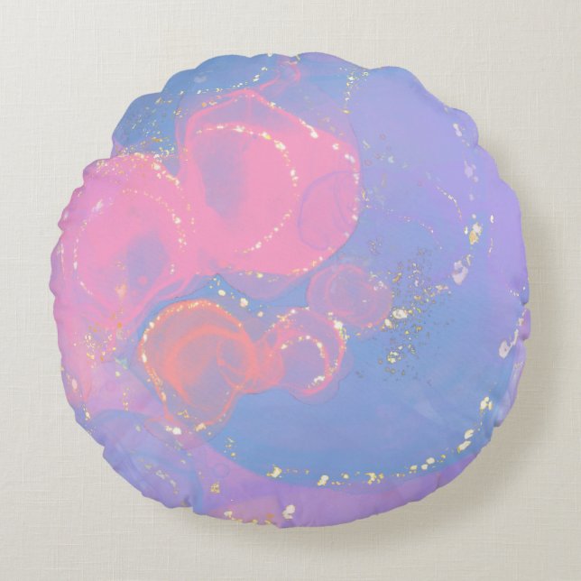 Modern Abstract Texture design Round Pillow (Front)