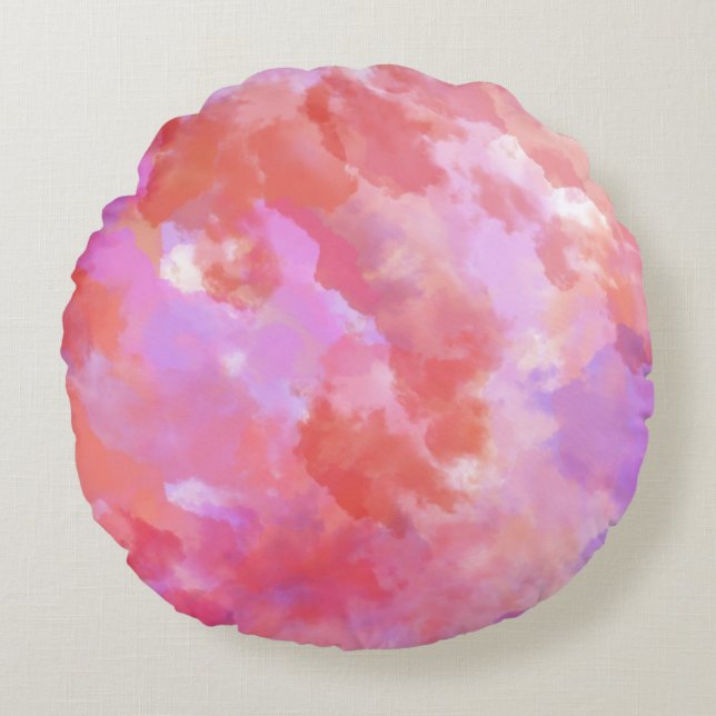 Modern Abstract Texture design Round Pillow (Front)