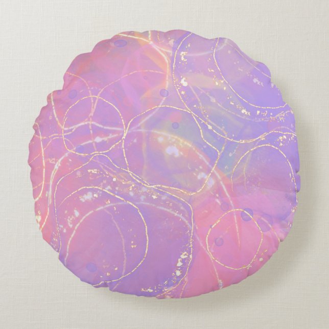 Modern Abstract Texture design Round Pillow (Front)