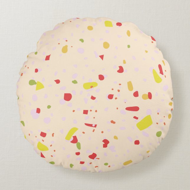 Modern Abstract Texture design Round Pillow (Front)