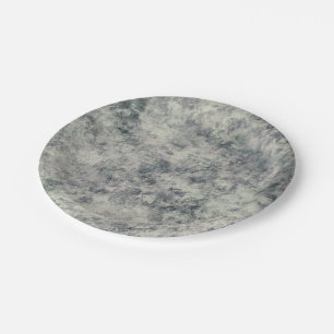 Modern Abstract Textured Grey Lavender Sage Green Paper Plates