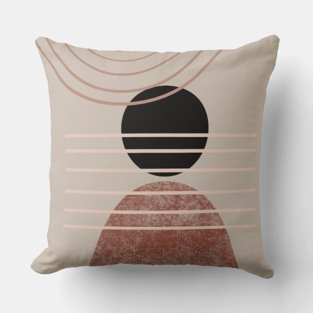 Modern Abstract  Throw Pillow (Front)