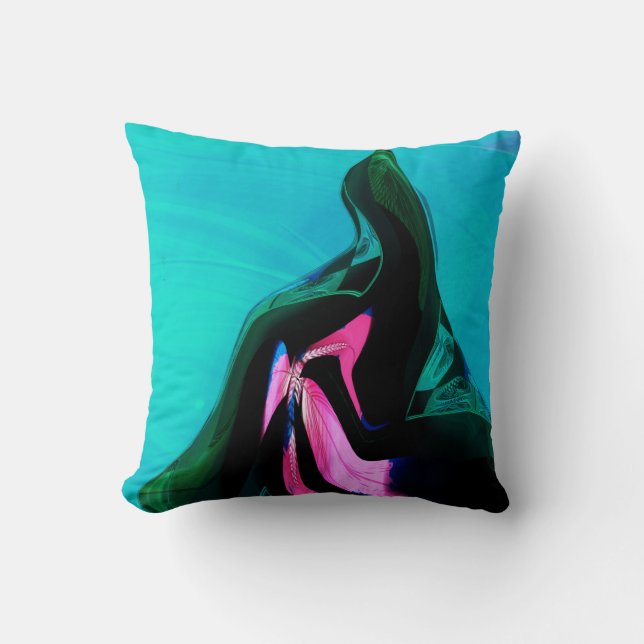 Modern Abstract Throw Pillow (Front)