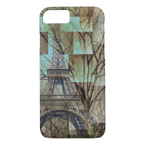 modern abstract tree landscape paris eiffel tower iPhone 87 case