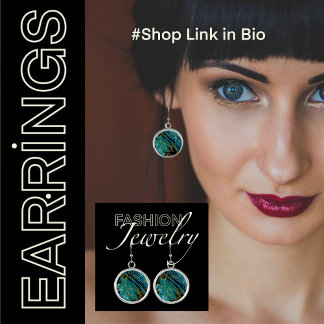 Modern Abstract Trendy Cool Drop Dangle Earrings