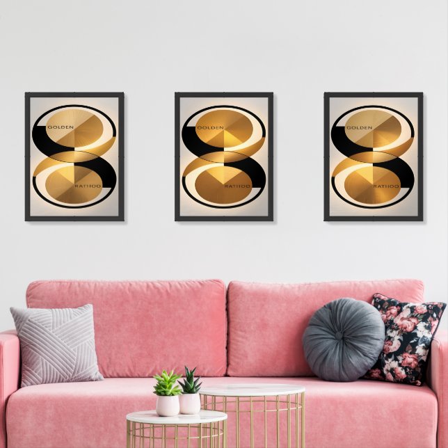  Modern Abstract Triptych Wall Art – Digital Paint Wall Art Sets (Livingroom)