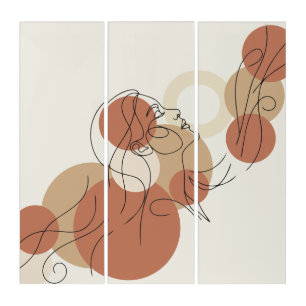 Modern Abstract Triptych Wall Art Set of 3, Minima