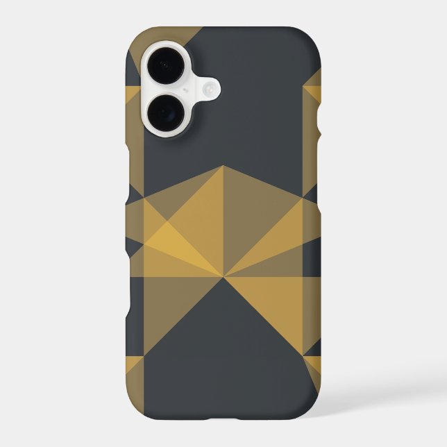 Modern, abstract, urban geometric triangle pattern iphone case (Back)