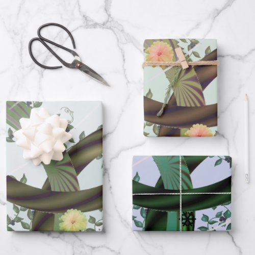 Modern Abstract Vines Wrapping Paper Sheets