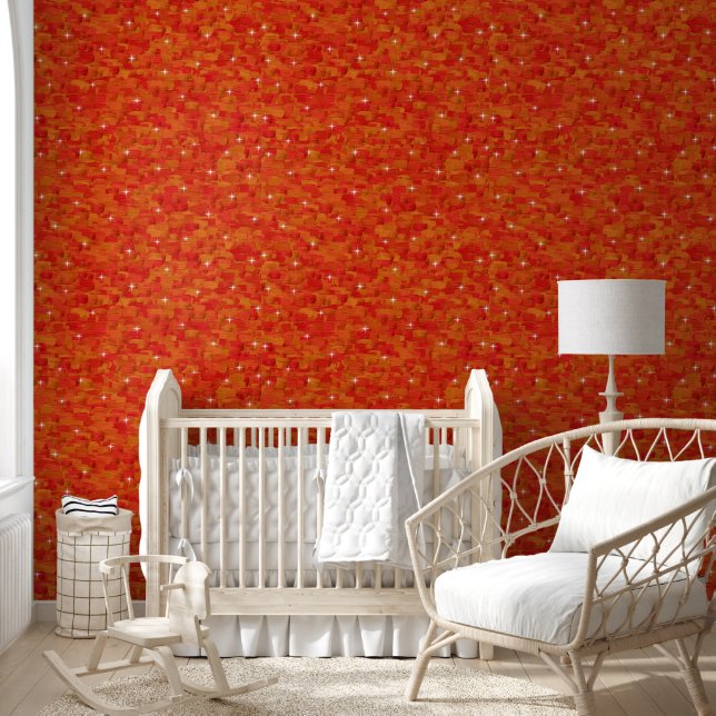 Modern abstract vintage retro stars peel stick  wallpaper  (Kids)