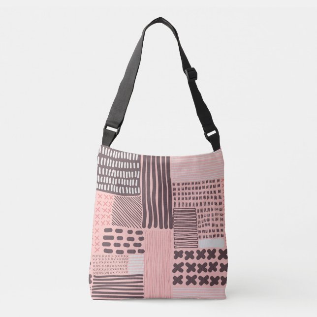 Modern abstract: vintage seamless texture. crossbody bag (Front)