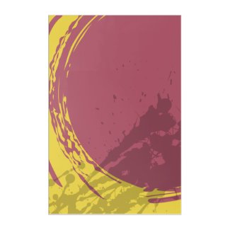 Modern Abstract Violet Gold Paint 1 Acrylic Print