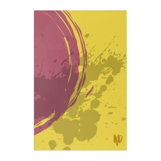 Modern Abstract Violet Gold Paint 2 Acrylic Print