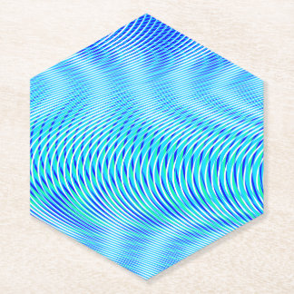    Modern Abstract Water Summer Psychedelic Trippy Paper Coaster