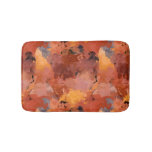 Modern Abstract Watercolor Autumn Art Bath Mat