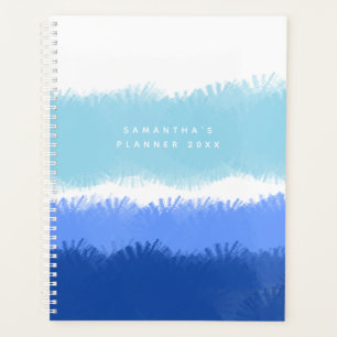 Modern Abstract Watercolor Blue Tones Appointment Planner