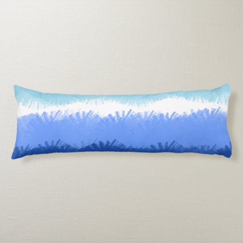 Modern Abstract Watercolor Blue Tones Body Pillow