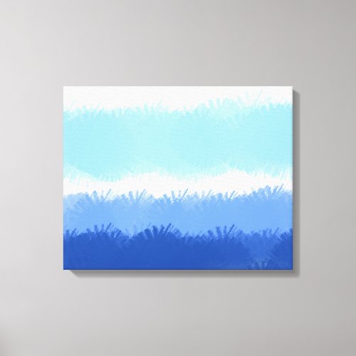 Modern Abstract Watercolor Blue Tones  Canvas Print