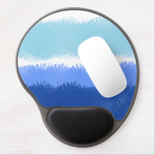 Modern Abstract Watercolor Blue Tones Gel Mouse Pad