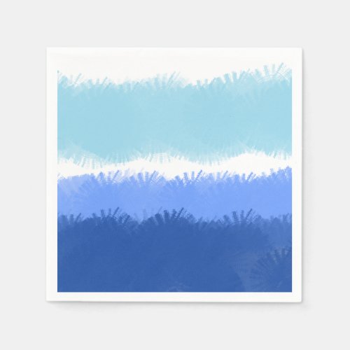 Modern Abstract Watercolor Blue Tones  Napkins