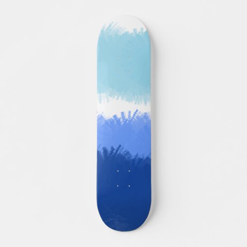 Modern Abstract Watercolor Blue Tones  Skateboard