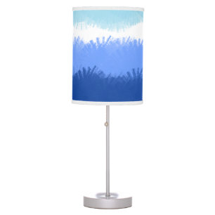 Modern Abstract Watercolor Blue Tones Table Lamp