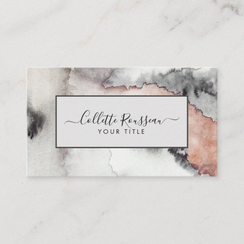 Modern Abstract Watercolor  Business Card