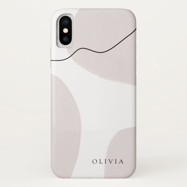 Modern Abstract Watercolor | Chic Neutral Case-Mate iPhone Case (Back)